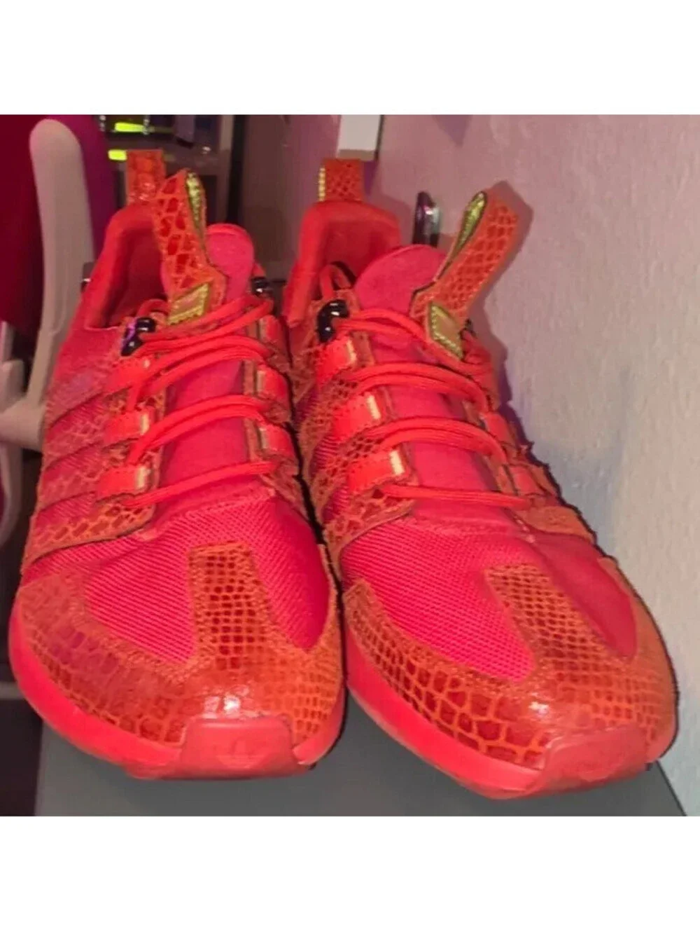 ADIDAS ORIGINALS SL LOOP RUNNER TR RED REPTILE CROC MEN'S SIZE 9.5 S85682
